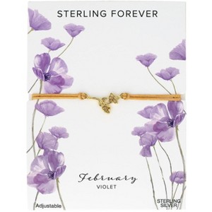 SHINE by Sterling Forever Sterling Silver Birth Flower Bolo Bracelet - 1 of 2