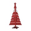 Transpac Wood 30 in. Multicolor Christmas Santa Uniform Outdoor Tree Decor - 3 of 4