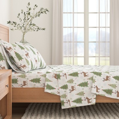 100% Cotton Lodge Printed Flannel Sheet Set - Great Bay Home
