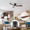 TOBILI 52 Inch Ceiling Fan with Light,3 Light Walnut Solid Wood Blades,6-speed Reversible for Bed Room,Dining Room,Living Room - 2 of 4