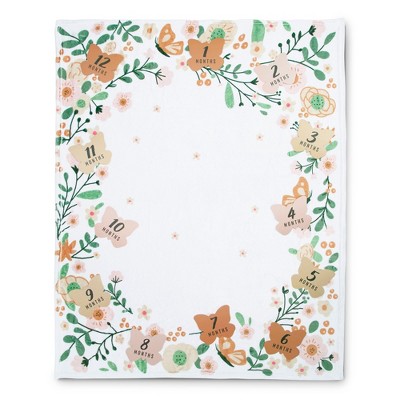 Delta Children Baby 1st Year Milestone Blanket, Floral