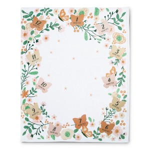 Delta Children Baby 1st Year Milestone Blanket, Floral - 1 of 4