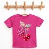 Cherry Hearts Patchwork Print - Youth Short Sleeve Graphic T-Shirt - 2 of 4