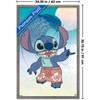 Trends International Disney Lilo And Stitch: Beach Vibes - Hang Loose Framed Wall Poster Prints - 3 of 4