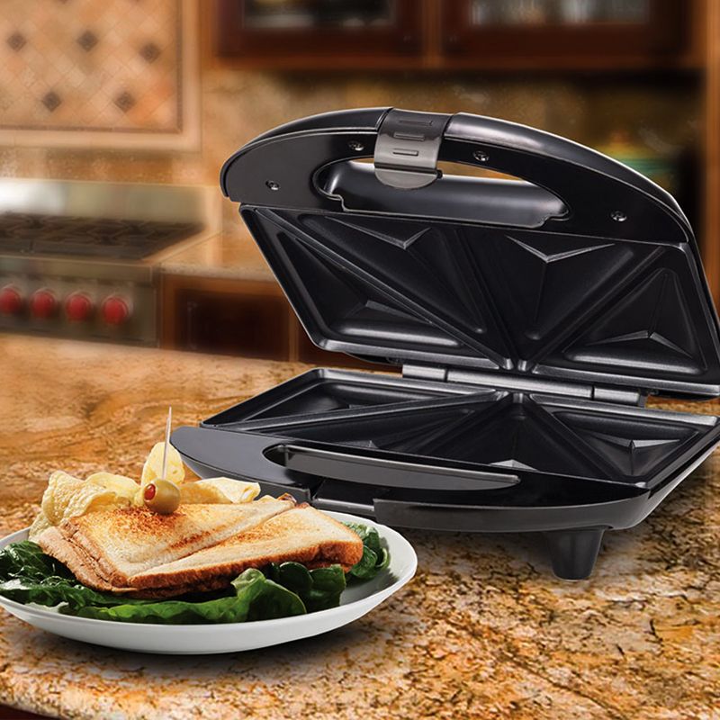 Brentwood Sandwich Maker (Black and Stainless Steel), 2 of 9