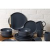12-Piece Stoneware Dinner Plates Bowls Sets | Microwave & Dishwasher Safe | Non-Toxic| Stackable Matte Glaze Kitchenware for 4 - 4 of 4