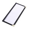 WeChef 30 Packs Restaurant Menu Covers 4.25 x 11" Double Fold 2 Pages 4 Views Black - 2 of 4
