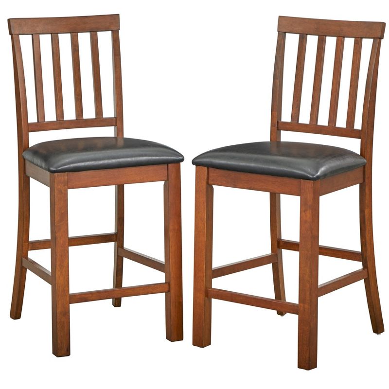 Set of 2 24&#34; Georgetown Counter Height Barstools Espresso - Buylateral, 1 of 7