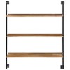 vidaXL Wall Shelf 37 inches x13.7 inches x44.4 inches  Solid Acacia Wood - 2 of 4