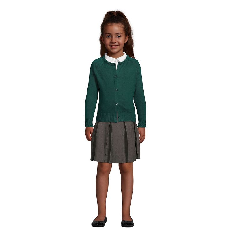 Lands' End School Uniform Kids Solid Box Pleat Skirt Below the Knee, 5 of 6