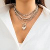 HTUTWOO Layered Gold Necklace Non Tarnish Stack for Women Paperclip Chain Necklace Retro Coin Medallion Heart Pendant Necklace Gold Jewelry Set - 4 of 4
