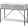 HOMCOM Modern Console Table with 2 Drawers and Open Shelf, Sofa Table for Entryway, Living Room and Hallway, White - 4 of 4