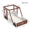 Fun Play Design Kids Platform Bed, Twin Size Car-Shaped Decoration Bed for Kids, Bed with Solid Wood Frame and Safe Low Side Rails-Baofuwish - 4 of 4