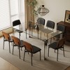 Luck Live Modern Tempered Glass Dining Table with Stainless Steel Legs, Rectangular 6-8 Seater Table for Dining Room, living room - 4 of 4