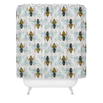 Honey Bee Pattern Shower Curtain - Deny Designs