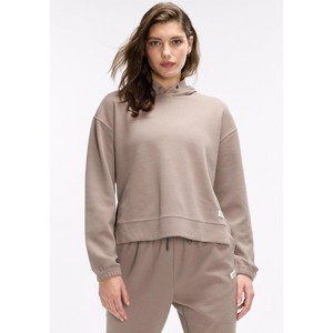 Peloton Women's Waffle Snap Pull Over Hoodie, Taupe Grey - 1 of 4