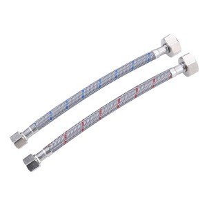 WOWOW 3/8 in. Compression x 1/2 in. FIP x in. Braided nylon Faucet Connector - 1 of 4