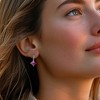 Ross-Simons Purple Turquoise and .23 ct. t.w. Multi-Gemstone Drop Earrings in Sterling Silver - 2 of 3