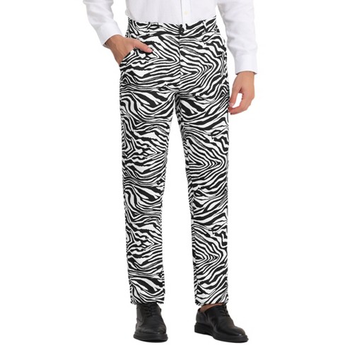 Lars Amadeus Men's Flat Front Party Prom Animal Printed Pants : Target