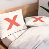 Deny Designs Standard April Lane Art Block Red Monogram X Microfiber Printed Pillow Sham - 2 of 3