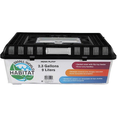 Penn-Plax Small World Habitat Lo-Tank Portable & Transparent Tank 2.3 gall