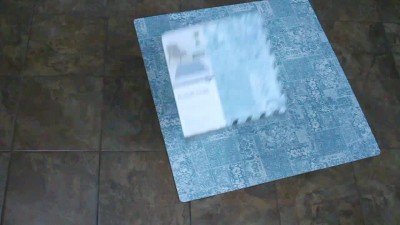 Blue Distressed Boho Foam Interlocking Floor Tiles