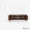 Stead Low Profile Fluted TV Stand - Mid Century Media Console - 48” Entertainment Center with Shelves and Doors, Walnut Finish - 2 of 4