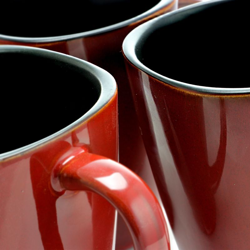 Elama 6 Piece 14 Ounce Stoneware Tea and Coffee Mugs, 4 of 9