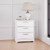 Prepac 21.75" Wide Studio Essentials 3 Drawer Nightstand White - 4 of 4