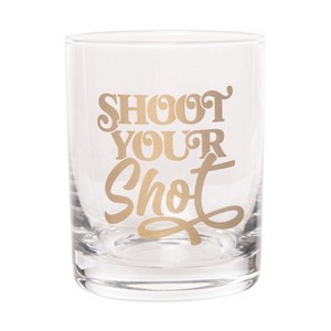 Totalee Gift Shoot Your Shot Rocks Glass Clear 10 oz - 1 of 2