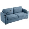 GlasFlength Seating Sets, Timeless Design, Sectional Couch, Ideal for Family Comfort, Blue, 72.8"*30.7"*33" - 3 of 4
