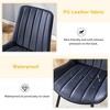 Vynxaria Black PU Dining Chair Set of Four with Ergonomic Design - 3 of 4