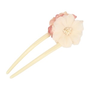 Unique Bargains Women's Begonia Flower U-Shaped Hair Pins 5.12"x1.97" 1 Pc - 1 of 3