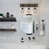 CLAXY Farmhouse 3 Light Mason Jar Bathroom Vanity Lighting Wood and Glass - 4 of 4