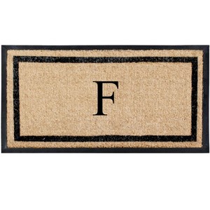 A1HC Natural Coir & Rubber Doormat for Outdoor Indoor Entrance, Long Lasting Easy to Clean Front Door Mat 24x48, Monogrammed - 1 of 4