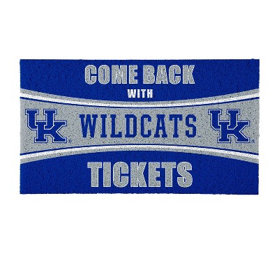Evergreen Come Back with Tickets University of Kentucky 28" x 16" Woven PVC Indoor Outdoor Doormat