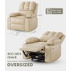 Oversized Electric Recliner Chair with Massage & Heat - 360° Swivel Rocker Power Recliner, Extra Wide 27" Recliner Chair with 1.5X Sponge - 2 of 4