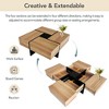 Chic Crate-Modern Storage Coffee Table – 4 Hidden Compartments & Extendable Sliding Top, Sleek High-Gloss Finish - 4 of 4
