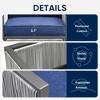 Belord Outdoor Round Wicker Patio Couch, Luxury High Back 3-Seater Sofa with Trapezoidal Back Cushion for Porch Garden Pool - 2 of 4