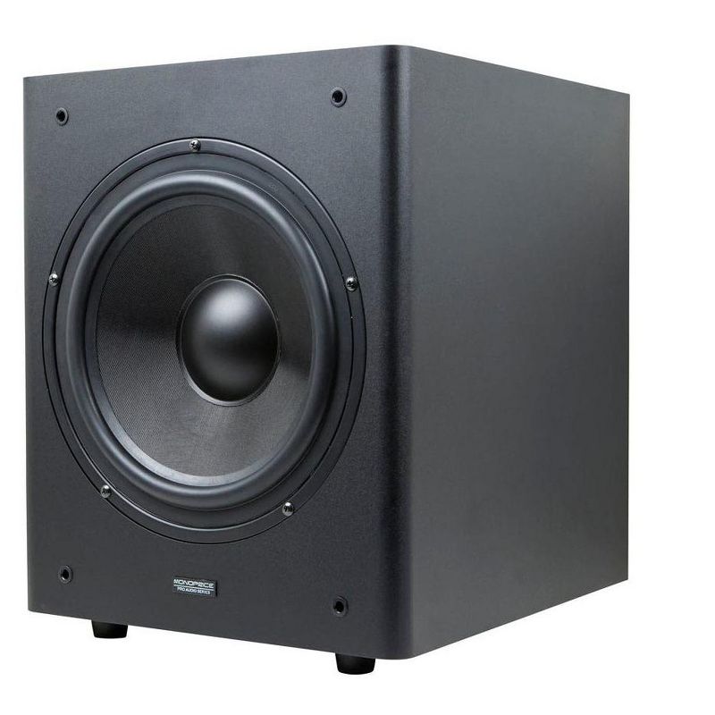 Monoprice 10in Powered Studio Multimedia Subwoofer with 200W Class AB Amp and Composite Cone, 1 of 6
