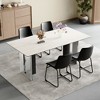 NicBex Modern Industrial Set of 4 Dining Chairs with Black Metal Legs,Minimalist Upholstered Office Chairs,Living Room Chairs - 3 of 4