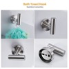Itopfox 8 Piece Bathroom Accessories Kit Brushed Nickel 24 inch Towel Bar Towel Ring Toilet Paper Holder Robe Hook SUS304 Set - 4 of 4