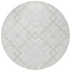 Ivory Beige And Tan Geometric Washable Indoor Outdoor Area Rug - 4 of 4