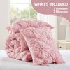 Kumasinova 2/3 PCS Twin Textured Floral Comforter Set with Bow Tie Accents,Soft Brushed Microfiber Bedding Set with Comforter & Sham,Machine Washable - 3 of 4