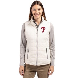 Philadelphia Phillies Cutter & Buck Rainier PrimaLoft® Womens Eco Insulated Full Zip Puffer Vest - 1 of 1