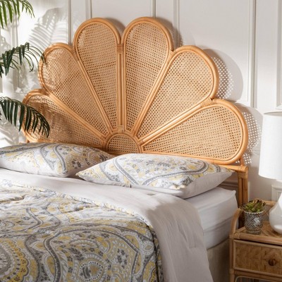 Bali Pari King Flower Rattan Standalone Headboard Light Honey No Assembly Spot Clean 59.1 Height Target