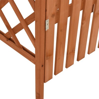 Natural Firwood and Pine Garden Pergola with Gate