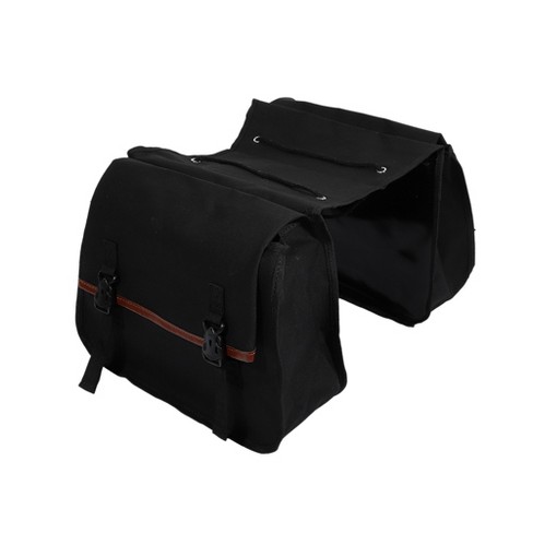 Unique Bargains Quick Release Buckle Waterproof Canvas Motorcycle Saddlebag Side  Bag Black 1 Pair : Target