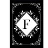 Briarwood Lane Double Sided House Flag 40x28 For Outdoor Black and White Monogram F House Flag - 3 of 4