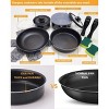 Aoibox 16-Piece Nonstick Cookware Set with Removable Handles, Stackable Pots and Pans for Induction, Gas, RV, and Camping, Space-Saving Design - 3 of 4